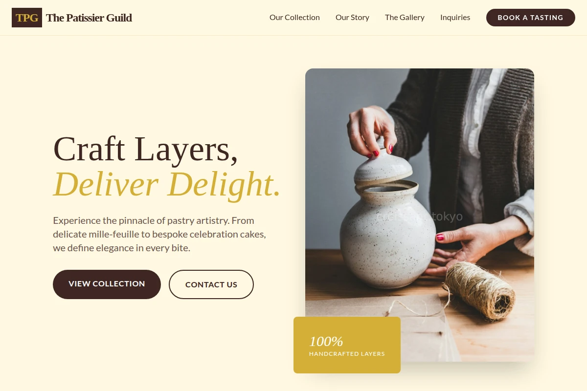 Premium Bakery Website Design
